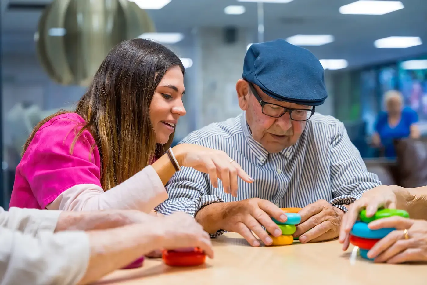 Photo of an older man engaged in an activity
