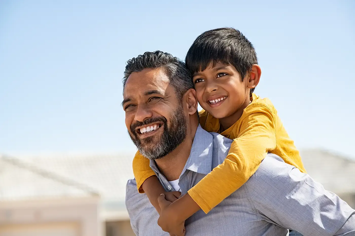 Photo of a father with son
